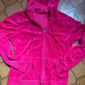 Pink velvet hoodie ( similar to juicy couture)